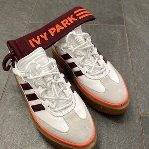 IVY PARK White and Burgundy Sneakers